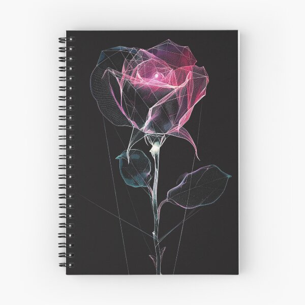 Item preview, A rose made entirely of thin, neon lines designed and sold by STATIC SOUL.