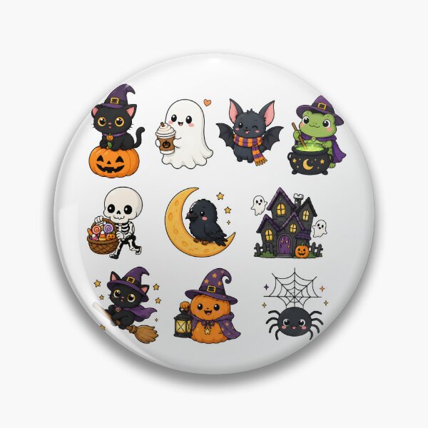 Item preview, Cute Halloween Sticker Pack | Kawaii Spooky Cats Ghosts Pumpkins Witch Friends | Halloween Aesthetic designed and sold by boutkhilnl.