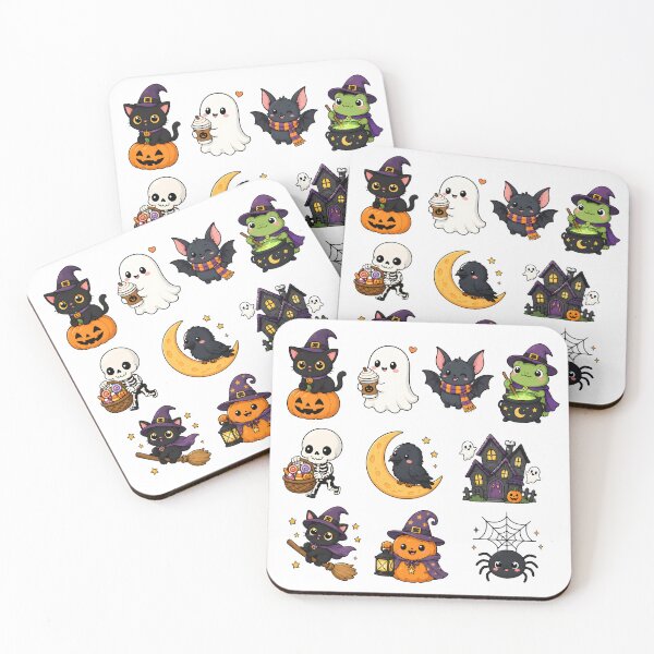 Item preview, Cute Halloween Sticker Pack | Kawaii Spooky Cats Ghosts Pumpkins Witch Friends | Halloween Aesthetic designed and sold by boutkhilnl.
