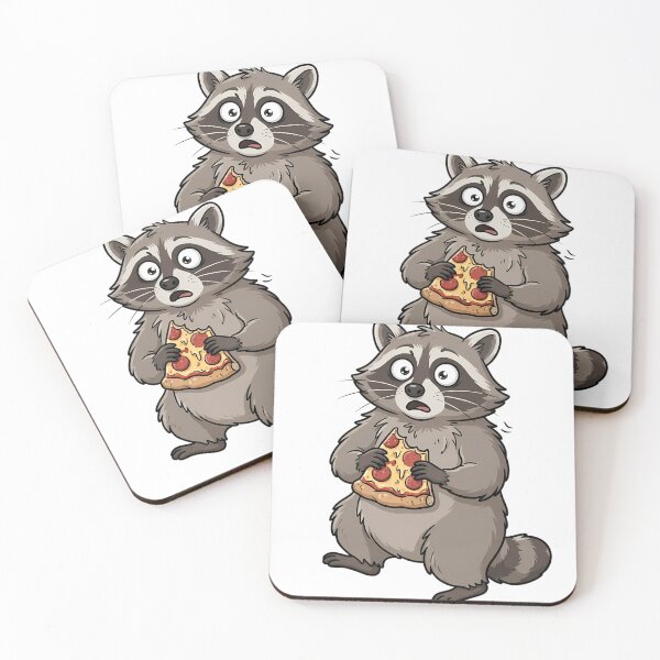 Item preview, Chaotic Raccoon Eating Pizza Trash Panda designed and sold by DripCultureLab.