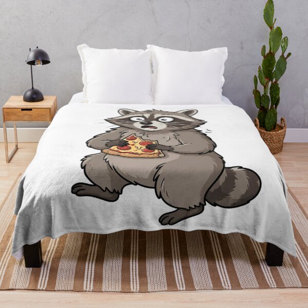 Item preview, Chaotic Raccoon Eating Pizza Trash Panda designed and sold by DripCultureLab.