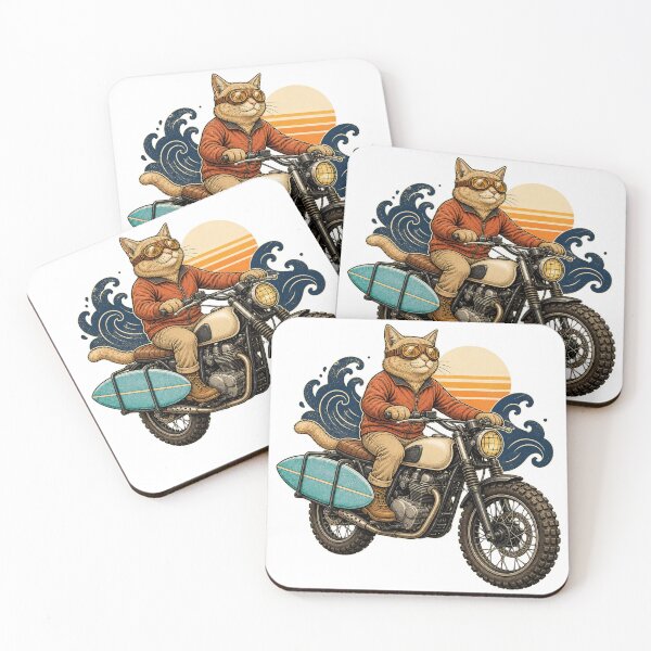 Item preview, Surf Trip Scrambler Cat Rider designed and sold by TVEX19.