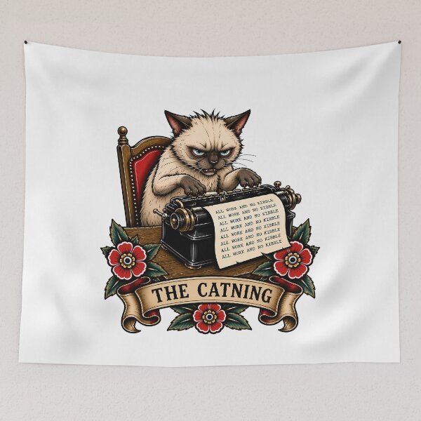 Item preview, The Catning Movie Parody Cat Tattoo designed and sold by Old's Cool Cat Studio.