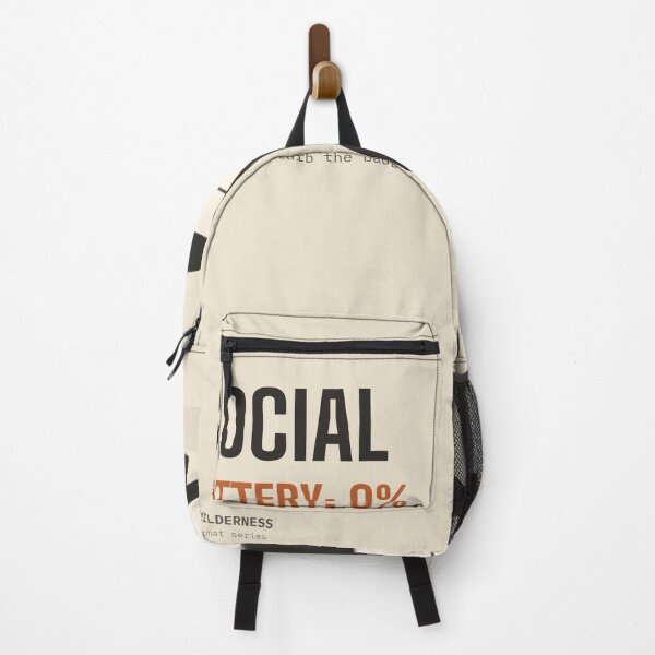 Item preview, Social Battery 0% Badger Funny Wildlife Design designed and sold by Helt-enkelt.