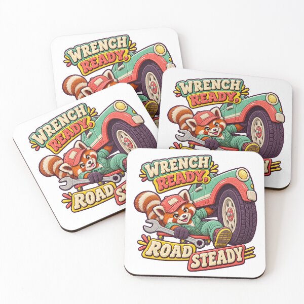Item preview, Wrench Ready Road Steady Red Panda Mechanic – Labor Day Chenille Patch designed and sold by Jaani-T.