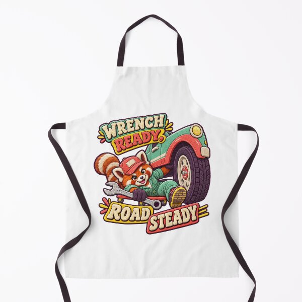 Item preview, Wrench Ready Road Steady Red Panda Mechanic – Labor Day Chenille Patch designed and sold by Jaani-T.