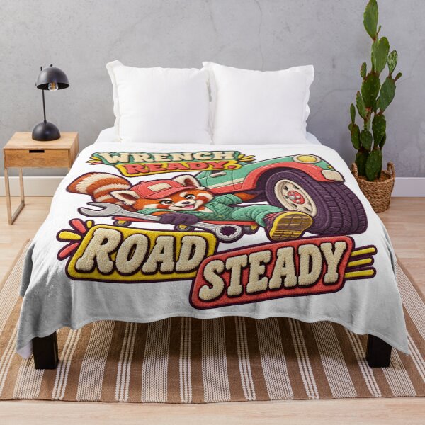 Item preview, Wrench Ready Road Steady Red Panda Mechanic – Labor Day Chenille Patch designed and sold by Jaani-T.