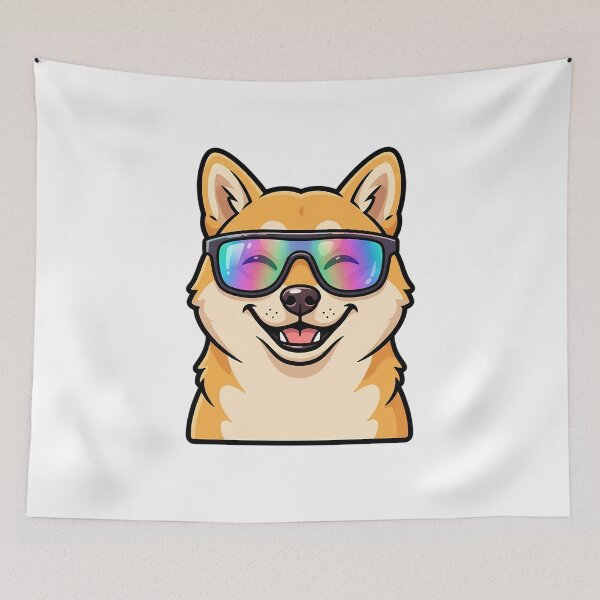 Artikelvorschau, Hypebeast Shiba Inu Coole Sonnenbrille Lächeln entworfen und verkauft von DripCultureLab.