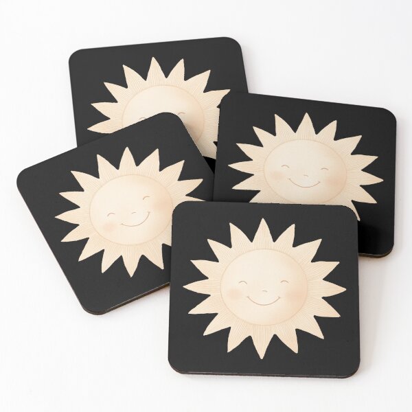 Item preview, Boho Watercolor Happy Sun Minimalist Sunbeam Face designed and sold by Vision Crafted.