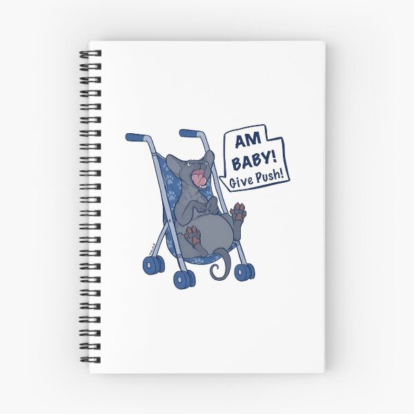 Item preview, Cat in Stroller "Am Baby! Give Push!" designed and sold by OlyvieArt.
