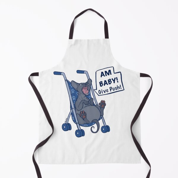 Item preview, Cat in Stroller "Am Baby! Give Push!" designed and sold by OlyvieArt.