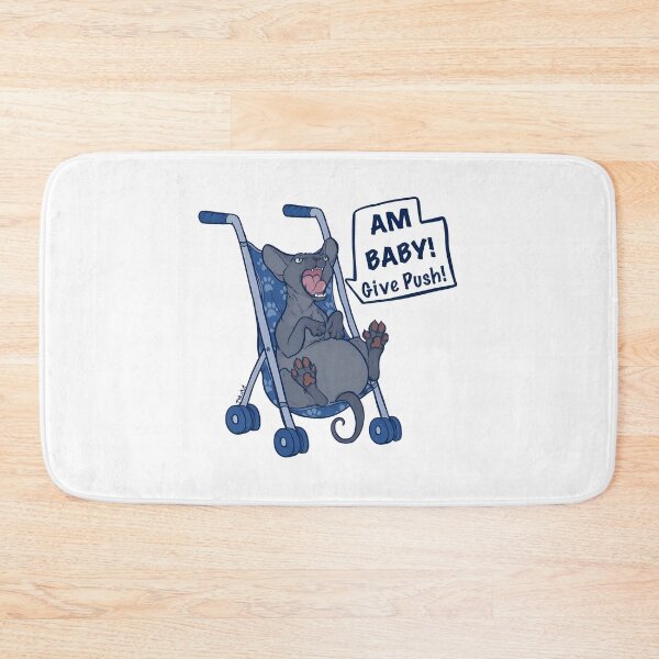 Item preview, Cat in Stroller "Am Baby! Give Push!" designed and sold by OlyvieArt.