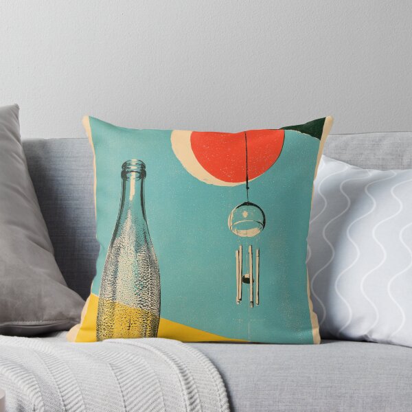 Item preview, Campanilla de viento japonesa y botella de refresco | Póster vintage de verano Showa | Arte mural Japandi designed and sold by NodeArchitects.