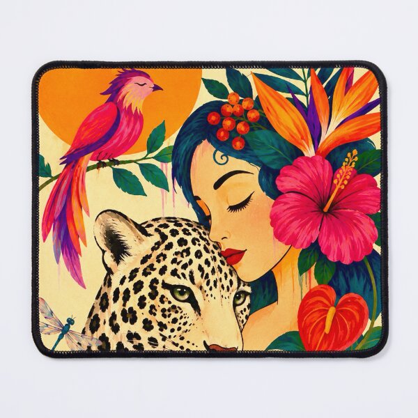 Item preview, Woman and Leopard designed and sold by NeuroArtGallery.