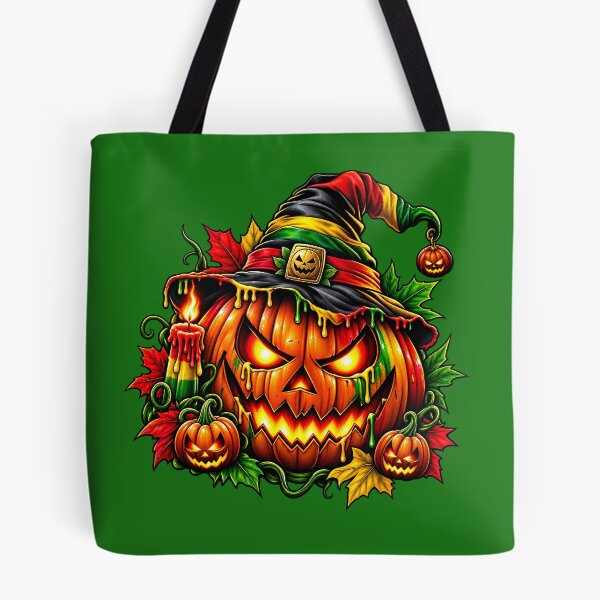 Item preview, Reggae Halloween Pumpkin Witch Hat - Rasta Jack O Lantern designed and sold by digitalbob60.