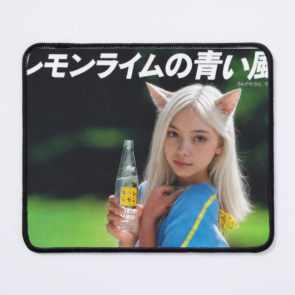 Item preview, Vintage Japanese Soda Ad: Retro Cat Girl with Roller Skates designed and sold by Komatoya.