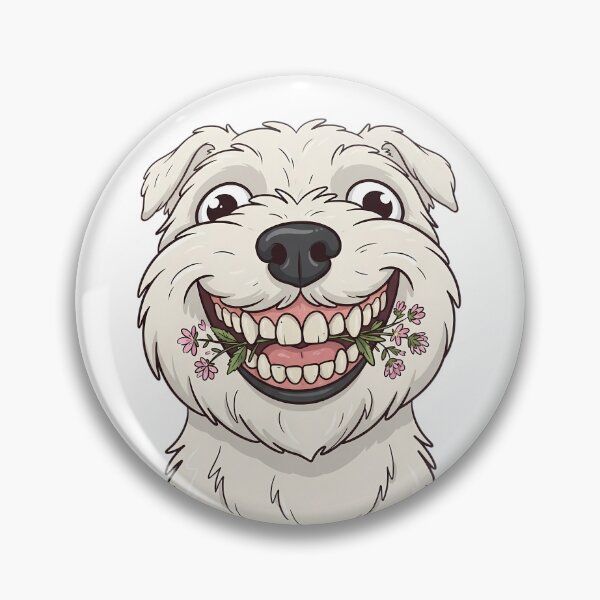 Item preview, Funny Fisheye Dog With Flowers Meme designed and sold by DripCultureLab.