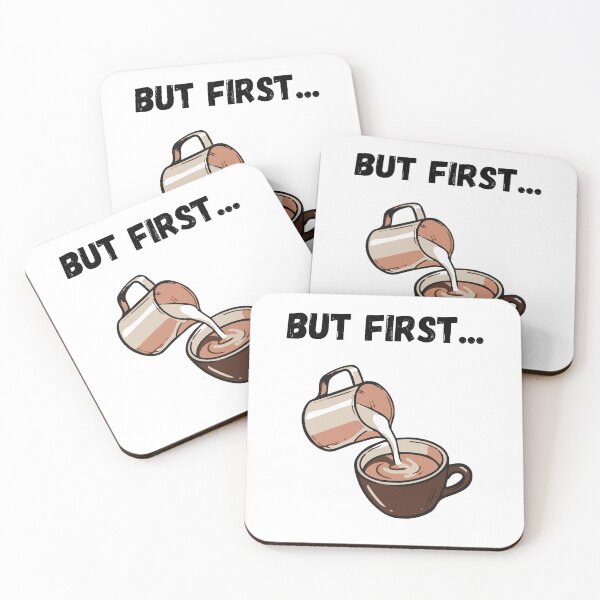 Item preview, But First coffee funny caffeine lover coffee brewing barista  designed and sold by Artstastic.