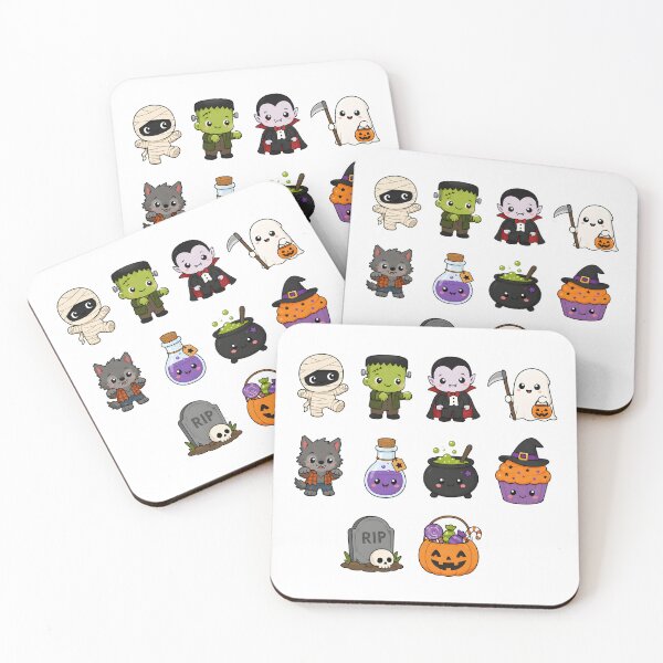 Item preview, Cute Halloween Sticker Pack | Kawaii Witch Vampire Ghost Pumpkin Monster Collection | Spooky Season designed and sold by boutkhilnl.