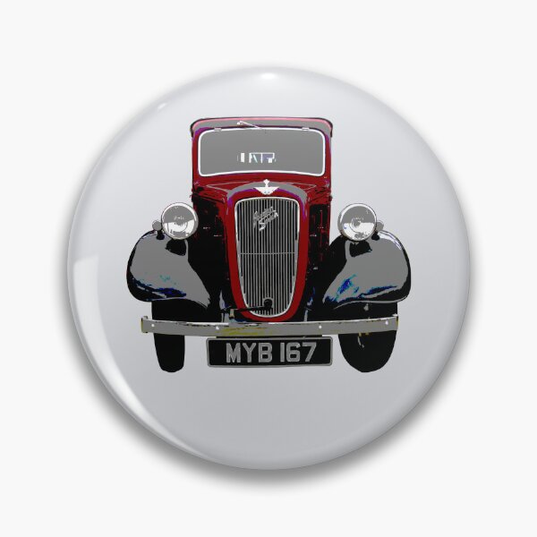 Item preview, Austin Big Seven vintage British classic car red-black designed and sold by soitwouldseem.