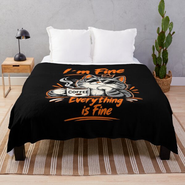 Item preview, I'm Fine Everything is Fine T-Shirt – Funny Coffee Lover Graphic Tee designed and sold by Artimax-Studio.