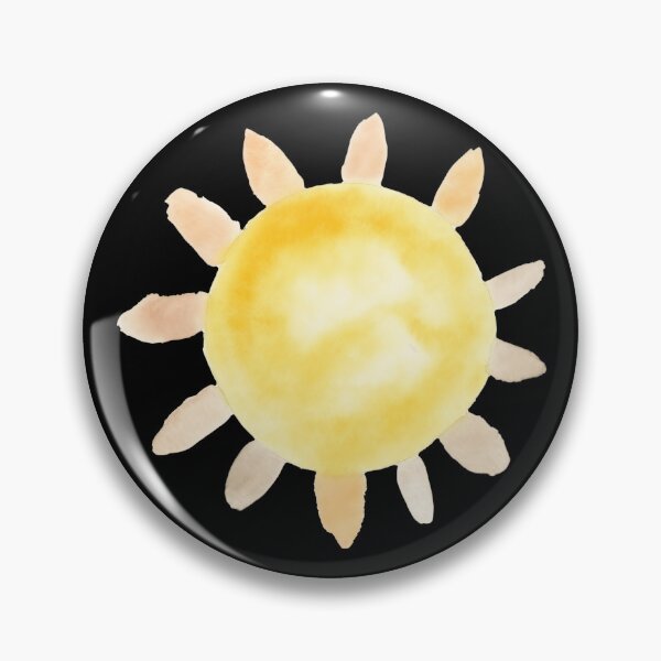 Item preview, Bright Yellow Watercolor Sun Minimalist Boho Sunburst designed and sold by Vision Crafted.