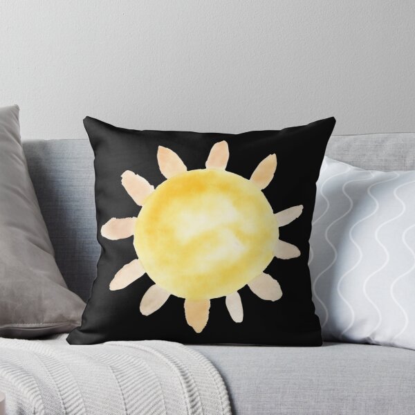 Item preview, Bright Yellow Watercolor Sun Minimalist Boho Sunburst designed and sold by Vision Crafted.