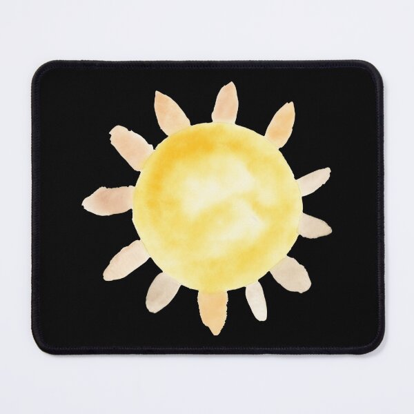 Item preview, Bright Yellow Watercolor Sun Minimalist Boho Sunburst designed and sold by Vision Crafted.