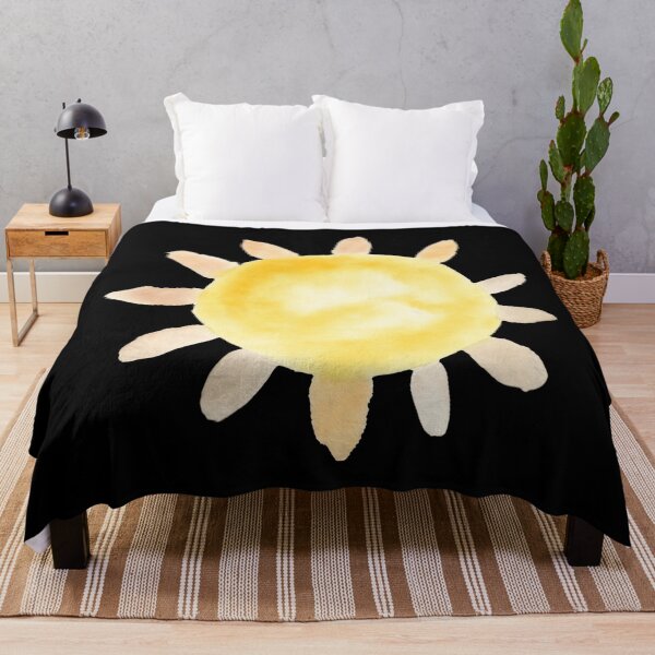 Item preview, Bright Yellow Watercolor Sun Minimalist Boho Sunburst designed and sold by Vision Crafted.