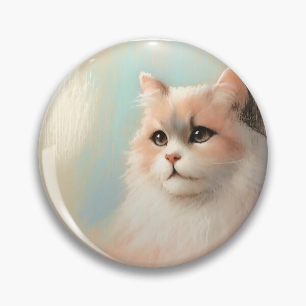 Item preview, Pastel Calico Cat Portrait, Soft Chalk Cat Art, Whimsical Cat Wall Decor designed and sold by NarjaShop.