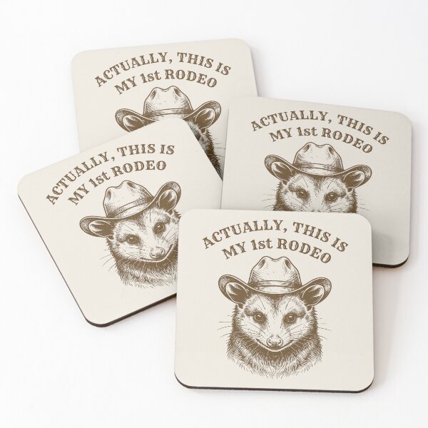 Item preview, Actually This Is My First Rodeo Funny Possum Retro  designed and sold by Y-Vibes.