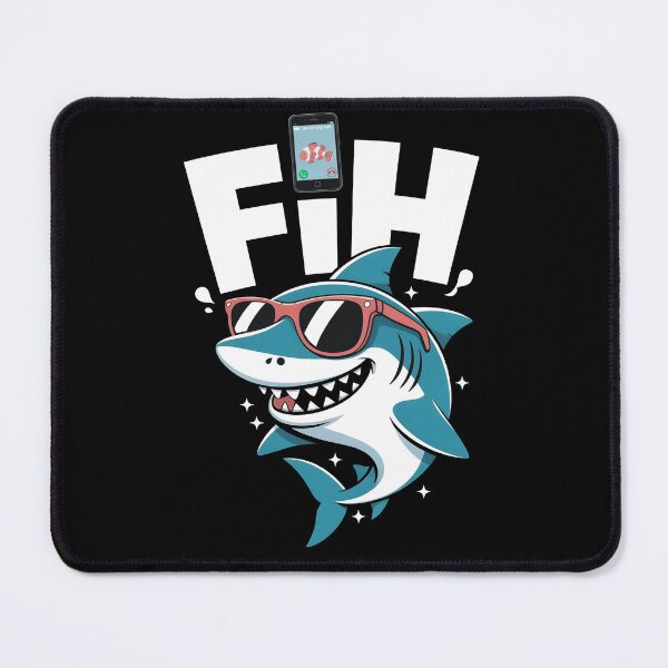 Item preview, FIH Meme Funny Shark With Sunglasses Fish Phone Call Gift designed and sold by SkymarArt.