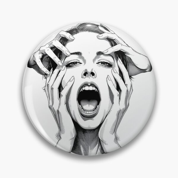 Item preview, Screaming Silence – Dark Horror Blackwork designed and sold by Cavalier-org.