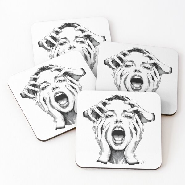 Item preview, Screaming Silence – Dark Horror Blackwork designed and sold by Cavalier-org.