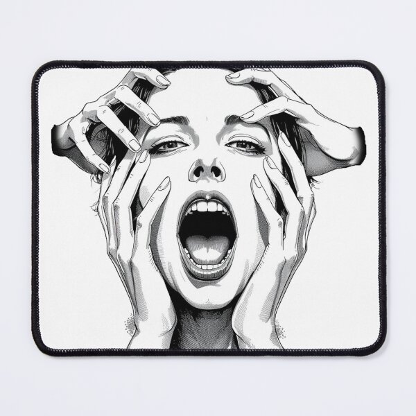 Item preview, Screaming Silence – Dark Horror Blackwork designed and sold by Cavalier-org.