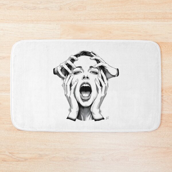 Item preview, Screaming Silence – Dark Horror Blackwork designed and sold by Cavalier-org.