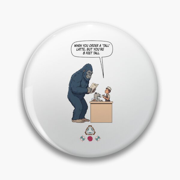 Item preview, Bigfoot Ordering Coffee - Funny Sasquatch Barista Cartoon Cryptid T-Shirt designed and sold by Whimsy Trail Co.