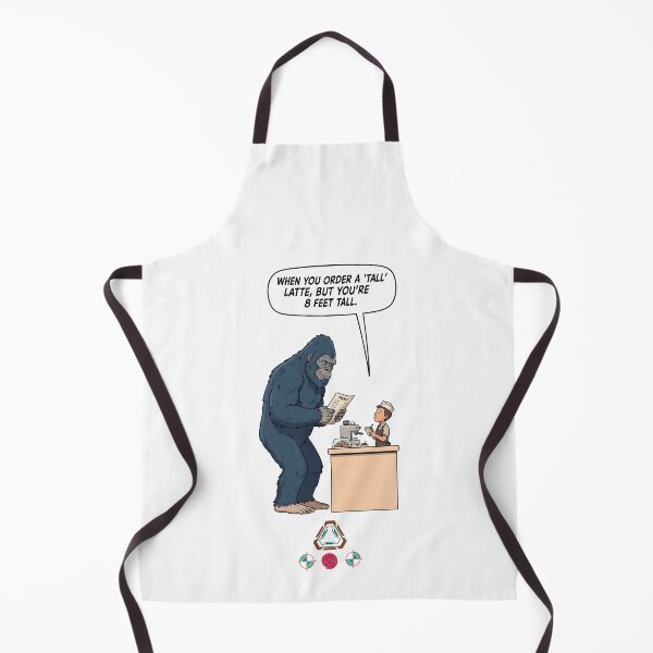 Item preview, Bigfoot Ordering Coffee - Funny Sasquatch Barista Cartoon Cryptid T-Shirt designed and sold by Whimsy Trail Co.