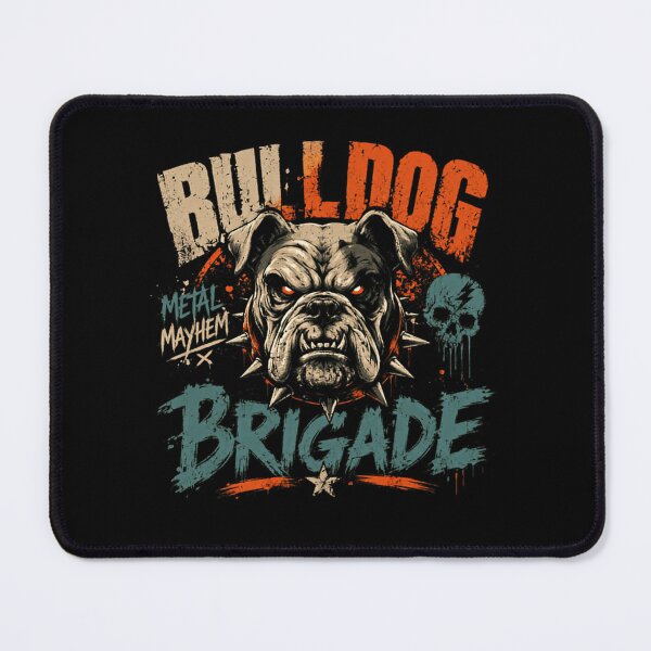 Item preview, Bulldog Metal Mayhem Brigade Dog Lover Heavy Metal Rock Fan designed and sold by RetroMini2026.