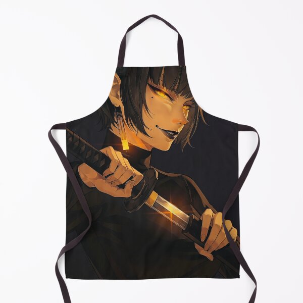 Item preview, Fierce Katana Samurai Anime Girl with Glowing Amber Eyes designed and sold by abanoubnabil.