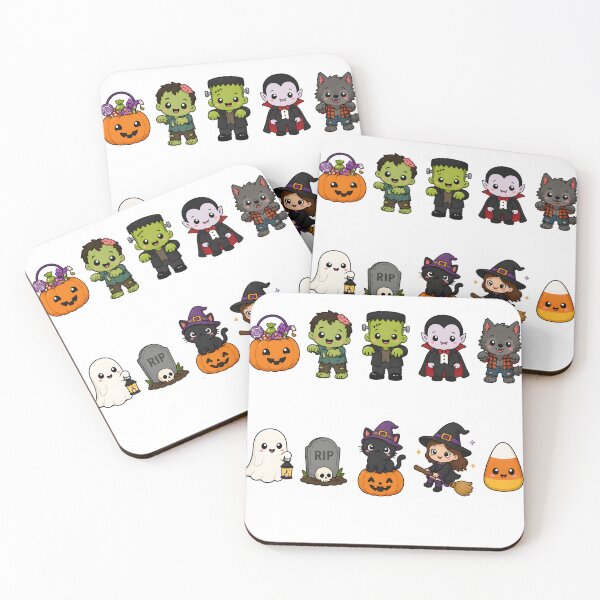 Item preview, Kawaii Halloween Sticker Pack | Cute Spooky Characters Witch Cat Ghost Vampire Pumpkin Collection designed and sold by boutkhilnl.