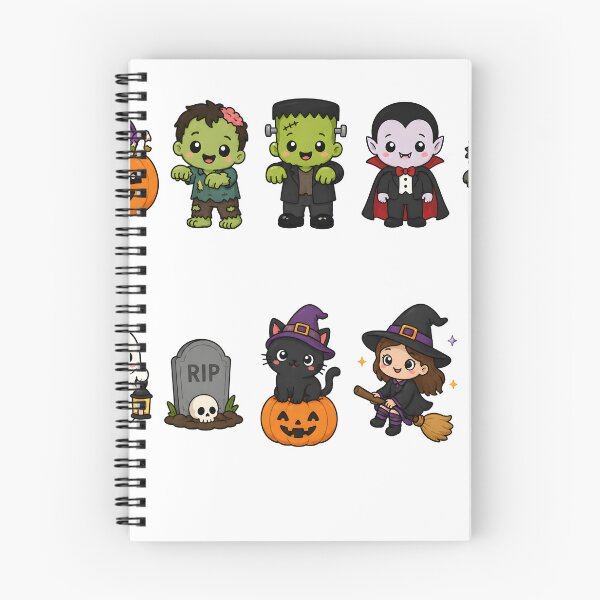 Item preview, Kawaii Halloween Sticker Pack | Cute Spooky Characters Witch Cat Ghost Vampire Pumpkin Collection designed and sold by boutkhilnl.