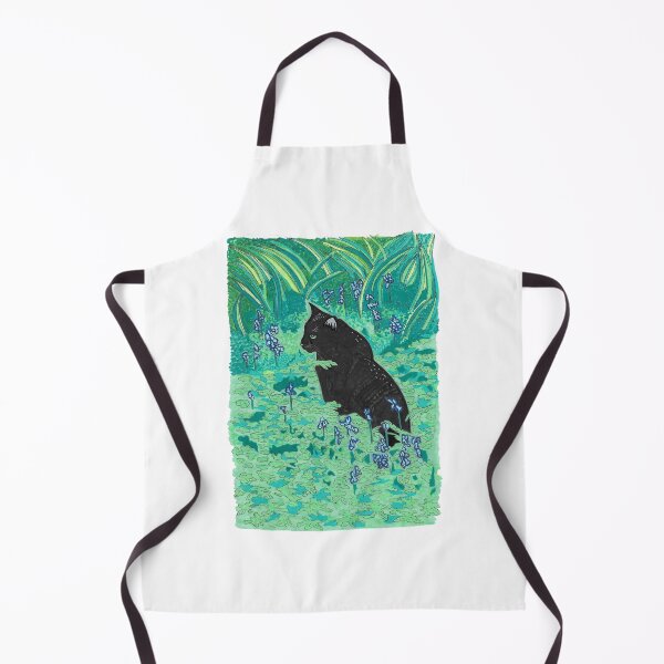 Item preview, Black cat in bluebells designed and sold by Tiger's Eye Books.