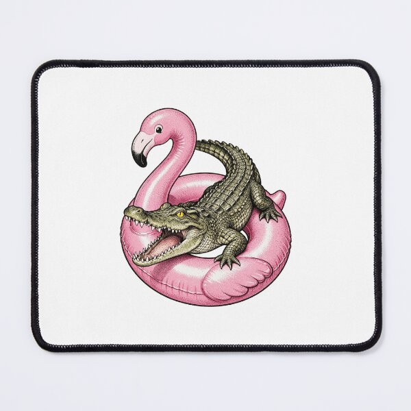 Item preview, Alligator Bursting Flamingo Pool Float Art designed and sold by The Mellonaire.