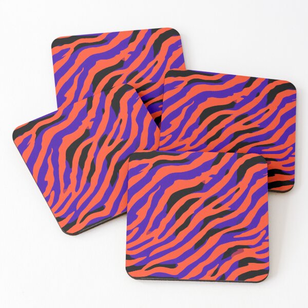 Item preview, Bold Neon Orange Purple Zebra Pattern Abstract Background Design designed and sold by EL-Lebedenko.