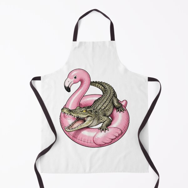 Item preview, Alligator Bursting Flamingo Pool Float Art designed and sold by The Mellonaire.