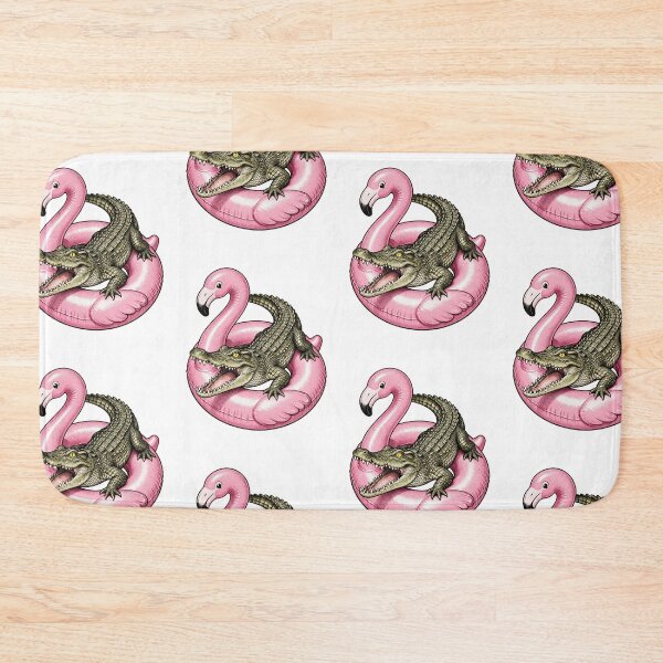Item preview, Alligator Bursting Flamingo Pool Float Art designed and sold by The Mellonaire.