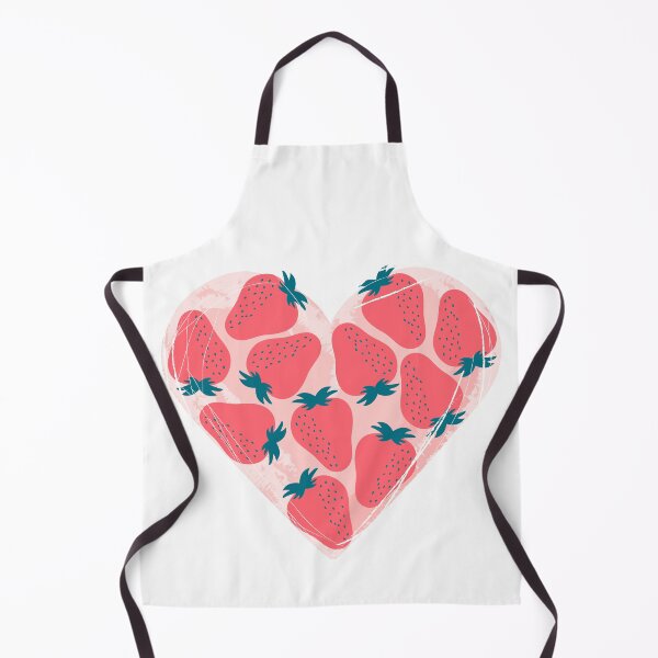 Item preview, Strawberry heart illustration with pink stain. Summer berry fruit designed and sold by Dynamisa.