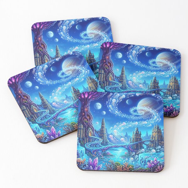 Item preview, Fantasy cosmic underwater world designed and sold by Agnisherl.