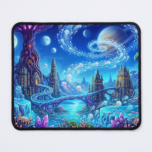 Item preview, Fantasy cosmic underwater world designed and sold by Agnisherl.